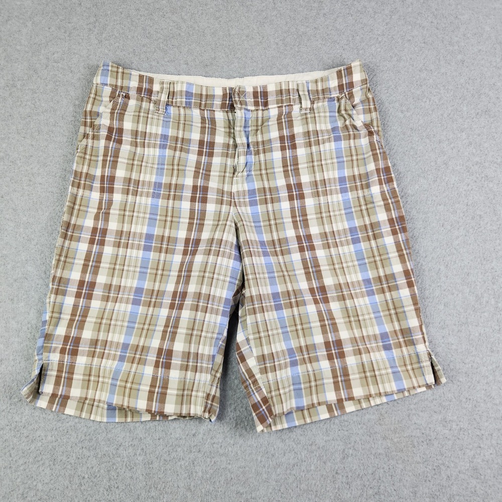 Relativity Shorts Men's 30W Multicolor‎ Plaid Casual Slash Pockets Flat Front